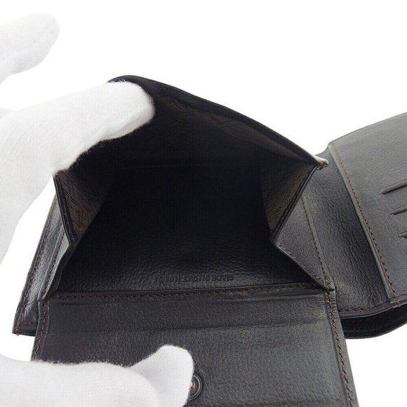 DUNHILL Bi -fold Wallet D8 PVC x Leather Authentic USED - Picture 10 of 11